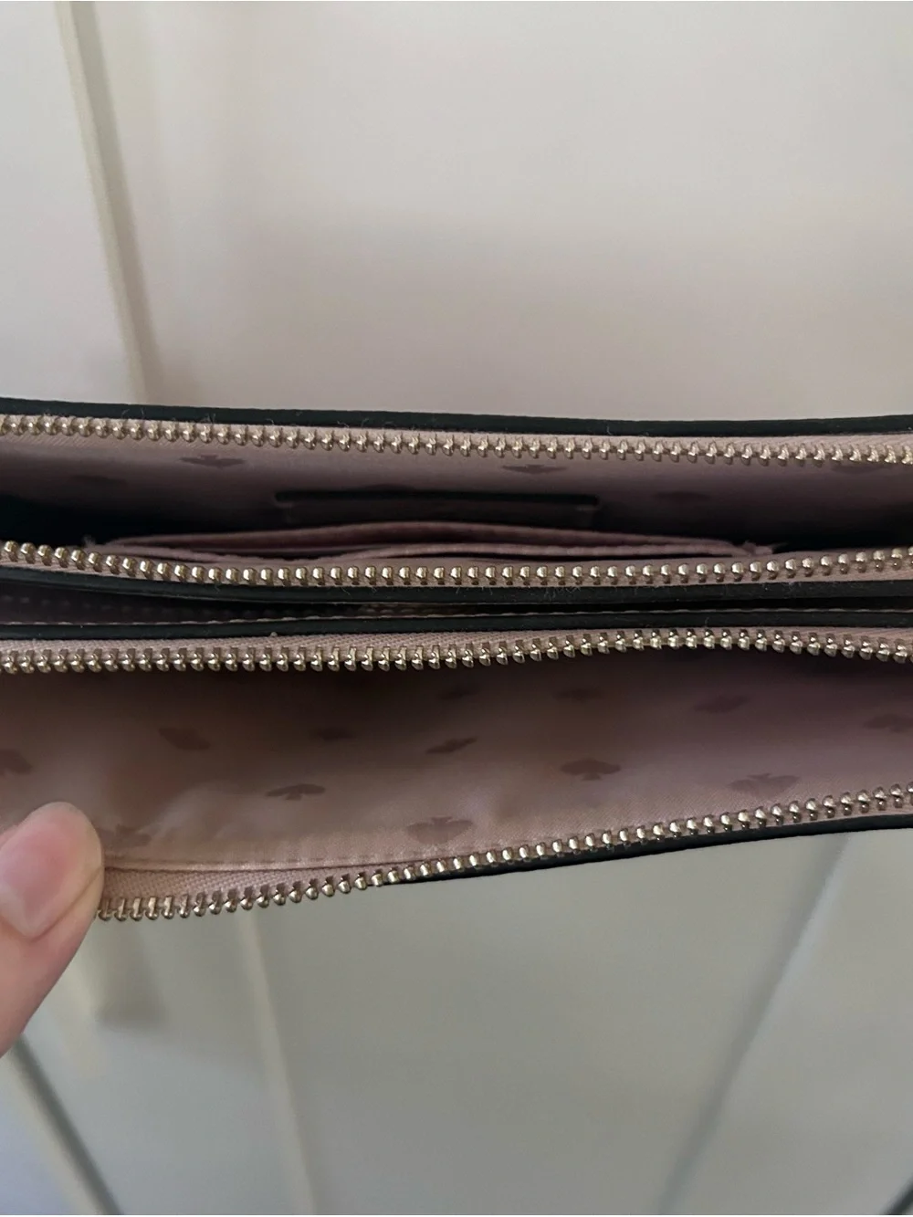 kate spade pink Minnie Mouse Leather Crossbody with Black Strap
